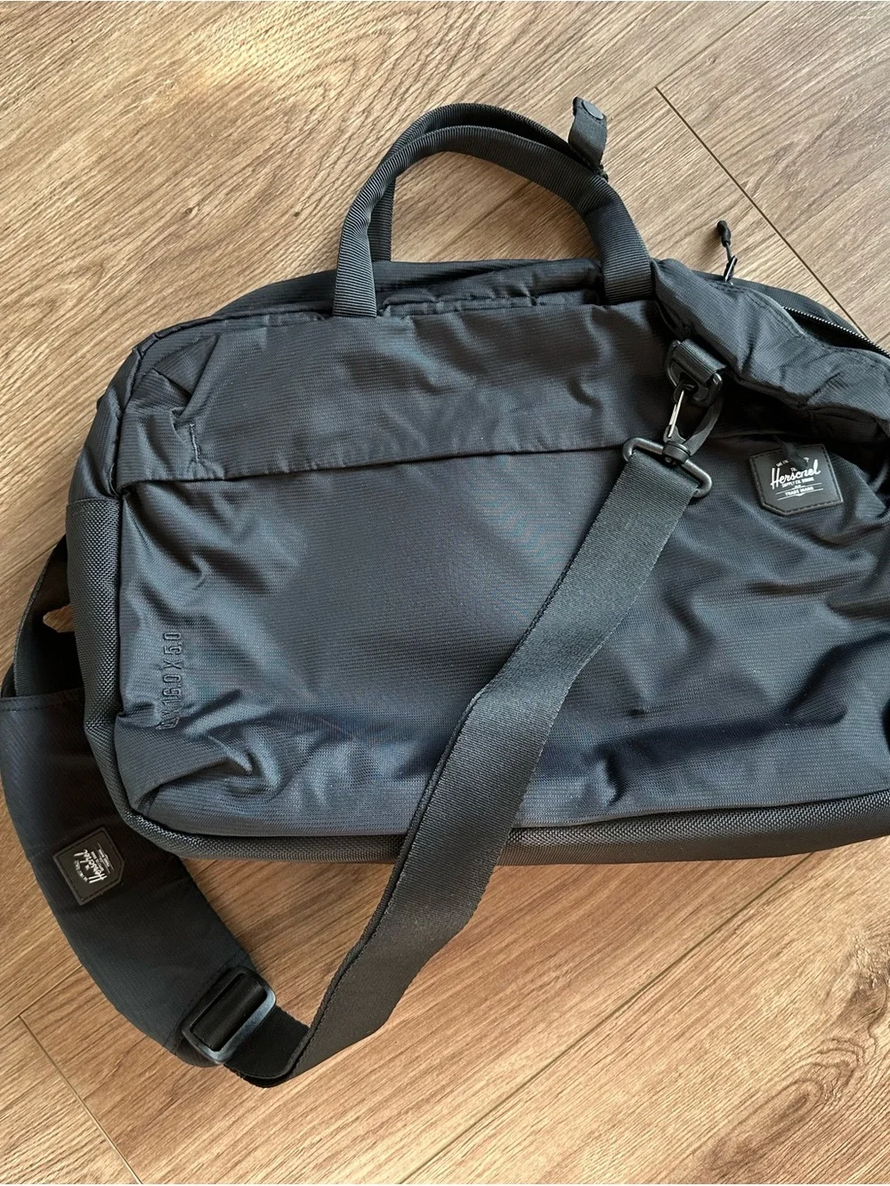 Herschel Supply Co. Black Laptop Messenger Briefcase Bag
